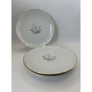 KAYSONS VTG Mid-Century Modern 1961 Golden Rhapsody Set of 4 Bread Plates 6.75"